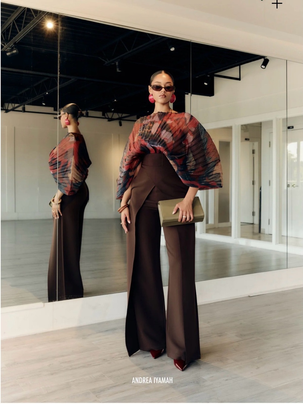 Andrea lyamah SOMBRA BODYSUIT - LEWE Multicolor Top - Picture 3 of 7